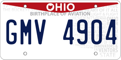 OH license plate GMV4904