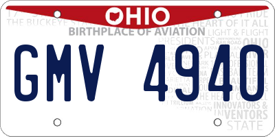 OH license plate GMV4940