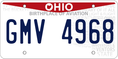 OH license plate GMV4968
