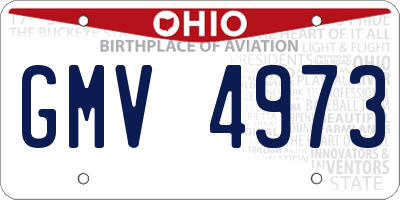 OH license plate GMV4973