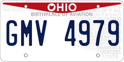 OH license plate GMV4979