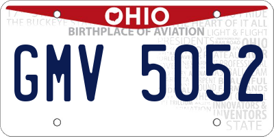 OH license plate GMV5052
