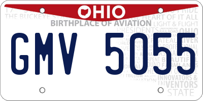 OH license plate GMV5055