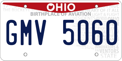 OH license plate GMV5060