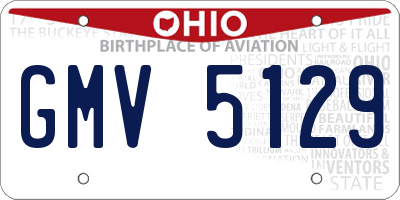 OH license plate GMV5129
