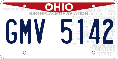 OH license plate GMV5142
