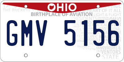 OH license plate GMV5156
