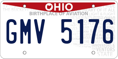 OH license plate GMV5176
