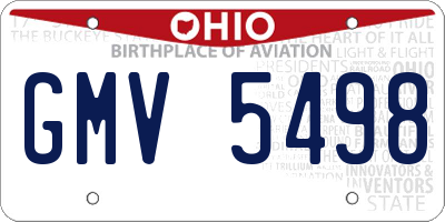 OH license plate GMV5498