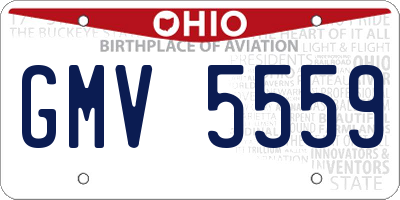 OH license plate GMV5559