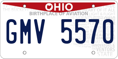 OH license plate GMV5570