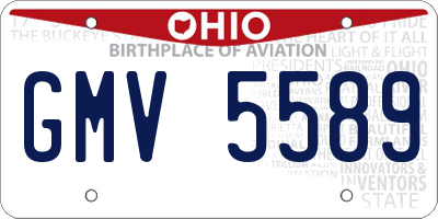 OH license plate GMV5589