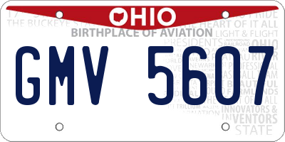 OH license plate GMV5607