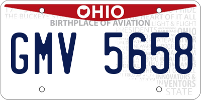 OH license plate GMV5658