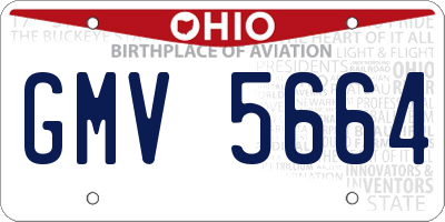 OH license plate GMV5664