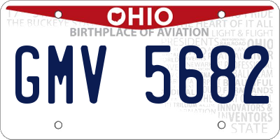 OH license plate GMV5682
