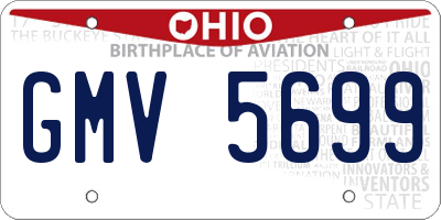 OH license plate GMV5699