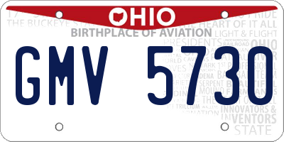 OH license plate GMV5730