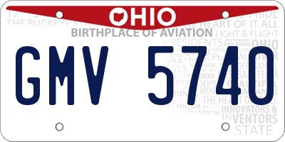OH license plate GMV5740