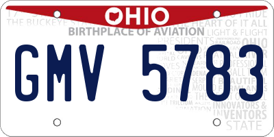 OH license plate GMV5783