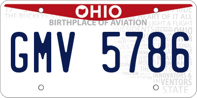 OH license plate GMV5786