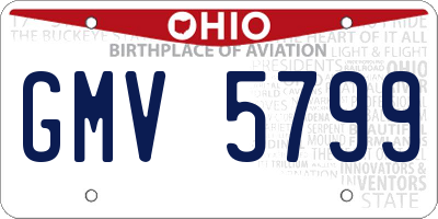 OH license plate GMV5799