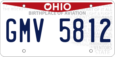 OH license plate GMV5812