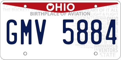 OH license plate GMV5884