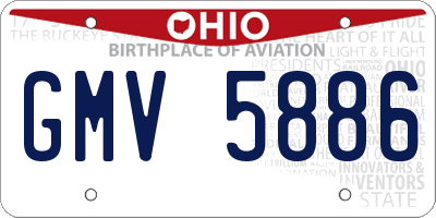 OH license plate GMV5886