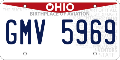 OH license plate GMV5969