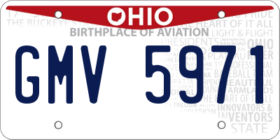 OH license plate GMV5971