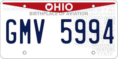 OH license plate GMV5994