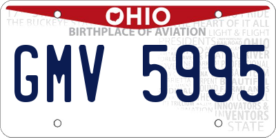 OH license plate GMV5995