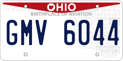 OH license plate GMV6044