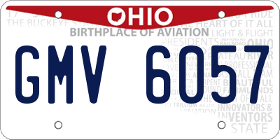 OH license plate GMV6057