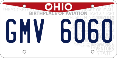 OH license plate GMV6060