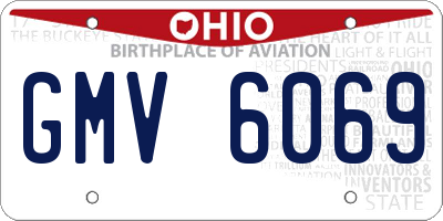 OH license plate GMV6069