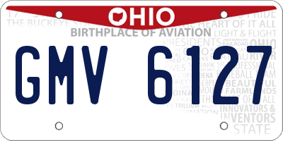OH license plate GMV6127