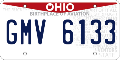 OH license plate GMV6133
