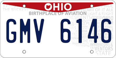 OH license plate GMV6146