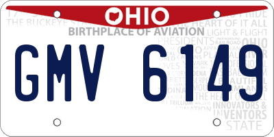 OH license plate GMV6149
