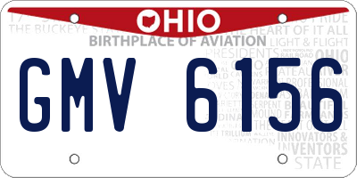 OH license plate GMV6156