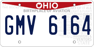 OH license plate GMV6164