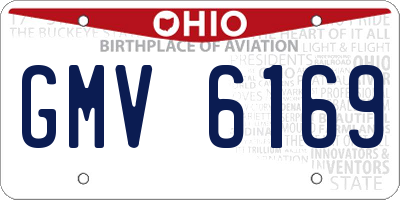 OH license plate GMV6169