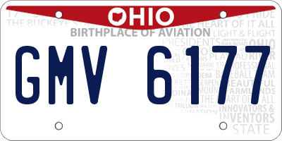 OH license plate GMV6177