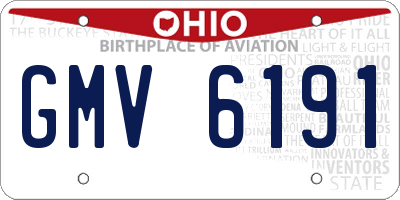 OH license plate GMV6191