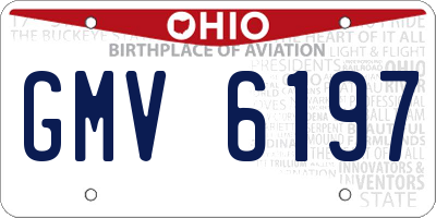 OH license plate GMV6197