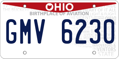 OH license plate GMV6230