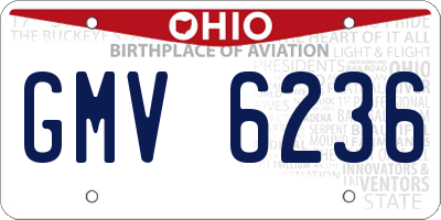 OH license plate GMV6236