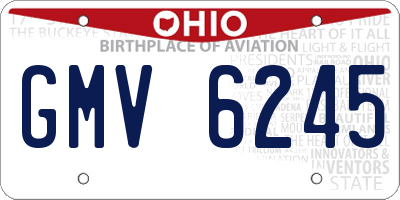 OH license plate GMV6245